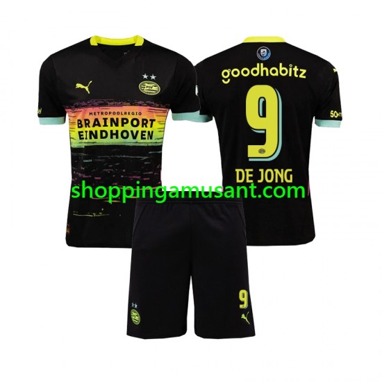 Maillot de Foot PSV Eindhoven DE JONG 9 Enfant Extérieur 2024-2025 Manche Courte