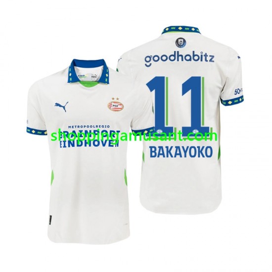 Maillot de Foot PSV Eindhoven Johan Bakayoko 11 Homme Extérieur 2024-2025 Manche Courte