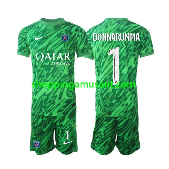 Maillot de Foot Paris Saint-Germain Gianluigi Donnarumma 1 Gardien Enfant Extérieur 2024-2025 Manche Courte