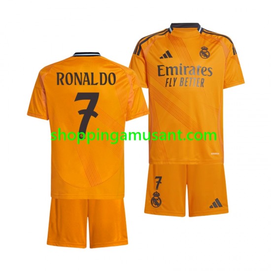 Maillot de Foot Real Madrid Cristiano Ronaldo 7 Enfant Extérieur 2024-2025 Manche Courte