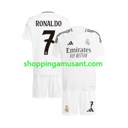 Maillot de Foot Real Madrid Cristiano Ronaldo 7 Enfant Domicile 2024-2025 Manche Courte