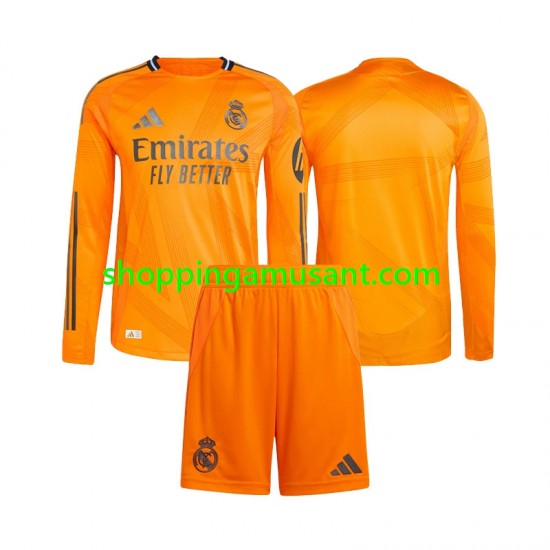 Maillot de Foot Real Madrid Enfant Extérieur 2024-2025 Manche Longue