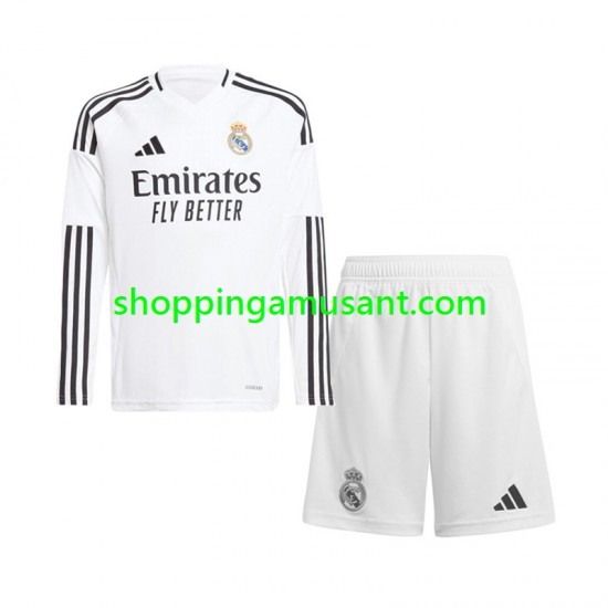 Maillot de Foot Real Madrid Enfant Domicile 2024-2025 Manche Longue