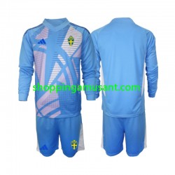 Maillot de Foot Suède Gardien Enfant Extérieur 2024 Manche Longue