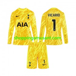 Maillot de Foot Tottenham Hotspur Vicario 1 Gardien Enfant Domicile 2024-2025 Manche Longue