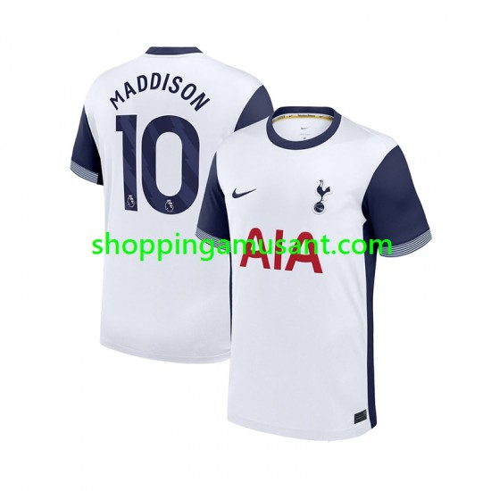 Maillot de Foot Tottenham Hotspur James Maddison 10 Homme Domicile 2024-2025 Manche Courte