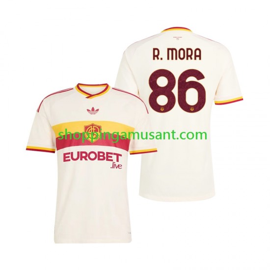 Maillot de Foot AS Rome Rodrigo Mora 86 Homme Extérieur 2026-2027 Manche Courte