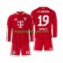 Maillot de Foot Bayern Munich Alphonso Davies 19 Enfant Domicile 2026-2027 Manche Longue