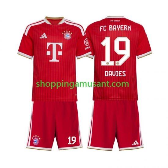 Maillot de Foot Bayern Munich Alphonso Davies 19 Enfant Domicile 2026-2027 Manche Courte