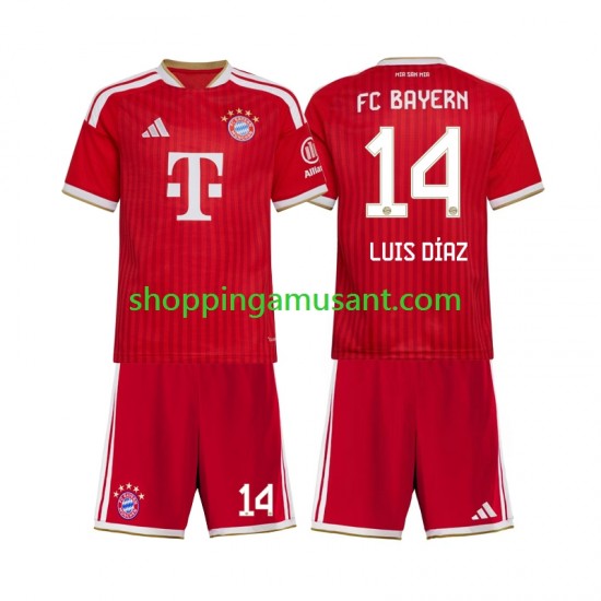 Maillot de Foot Bayern Munich Luis Diaz 14 Enfant Domicile 2026-2027 Manche Courte