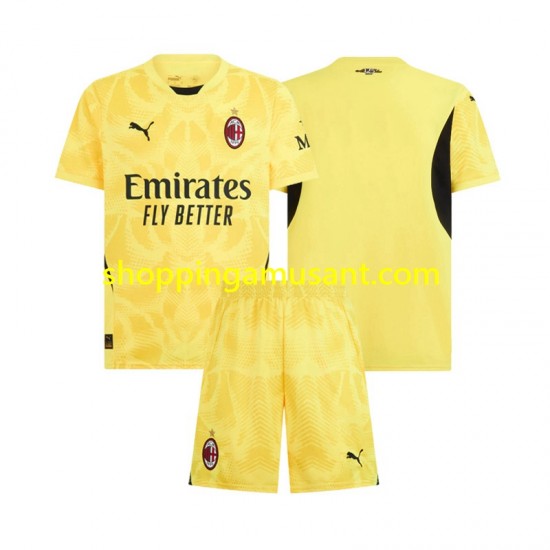 Maillot de Foot AC Milan Gardien Enfant Extérieur 2024-2025 Manche Courte
