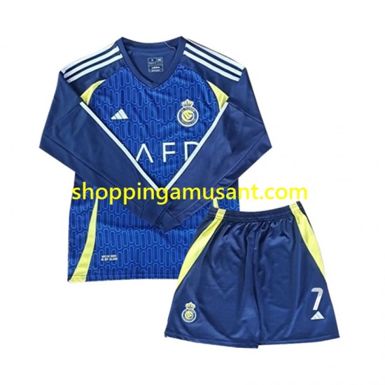 Maillot de Foot Al Nassr Cristiano Ronaldo 7 Enfant Extérieur 2024-2025 Manche Longue