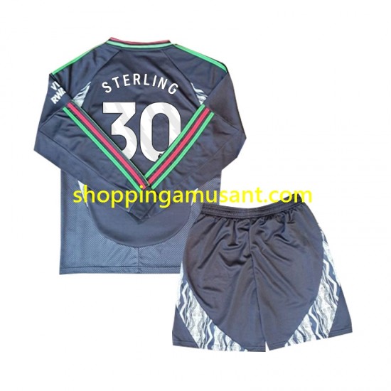 Maillot de Foot Arsenal Sterling 30 Enfant Extérieur 2024-2025 Manche Longue