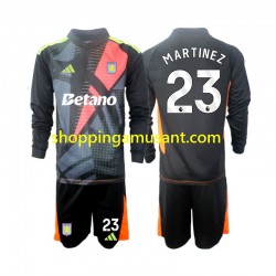 Maillot de Foot Aston Villa Emiliano Martinez 23 Gardien Enfant Extérieur 2024-2025 Manche Longue