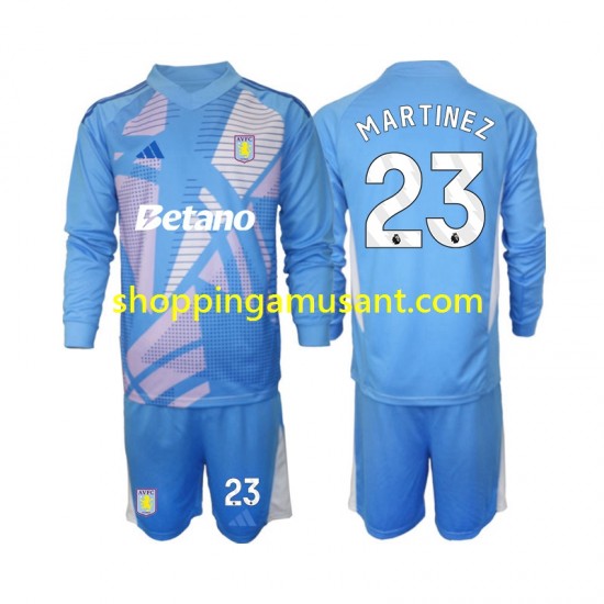 Maillot de Foot Aston Villa Emiliano Martinez 23 Gardien Enfant Neutre 2024-2025 Manche Longue