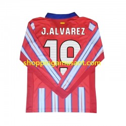 Maillot de Foot Atlético Madrid Julian Alvarez 19 Homme Domicile 2024-2025 Manche Longue