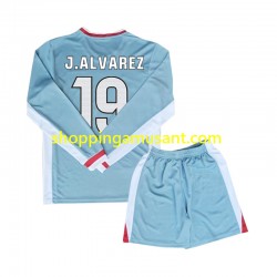 Maillot de Foot Atlético Madrid Julian Alvarez 19 Enfant Extérieur 2024-2025 Manche Longue