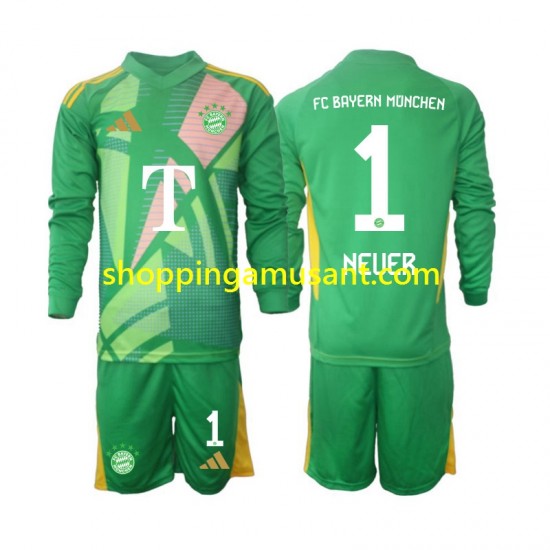 Maillot de Foot Bayern Munich Manuel Neuer 1 Gardien Enfant 4ème 2024-2025 Manche Longue
