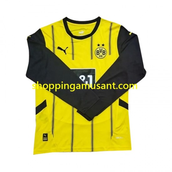 Maillot de Foot Borussia Dortmund Homme Domicile 2024-2025 Manche Longue