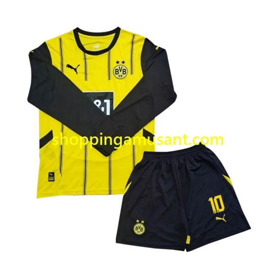 Maillot de Foot Borussia Dortmund Julian Brandt 10 Enfant Domicile 2024-2025 Manche Longue