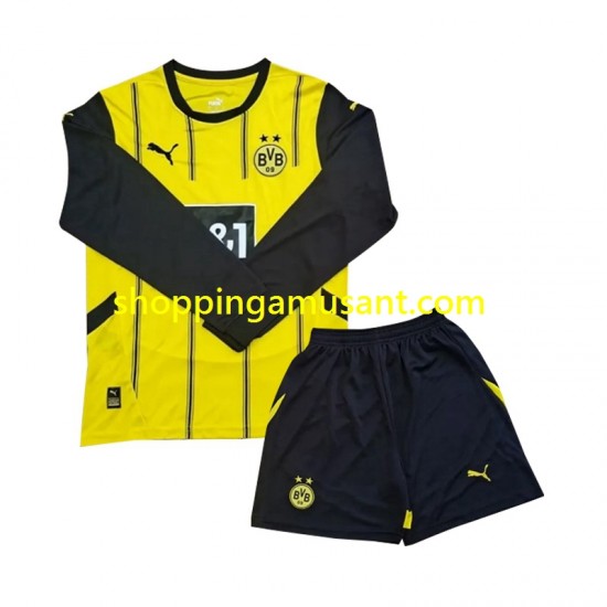 Maillot de Foot Borussia Dortmund Enfant Domicile 2024-2025 Manche Longue