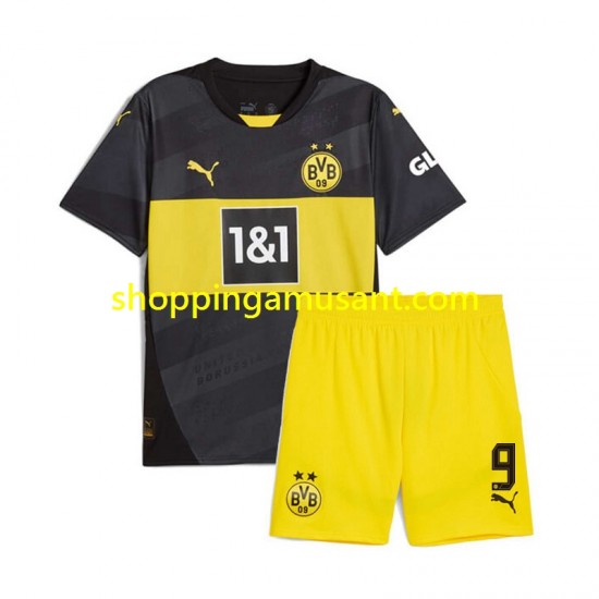 Maillot de Foot Borussia Dortmund Serhou Guirassy 9 Enfant Extérieur 2024-2025 Manche Courte