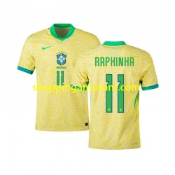 Maillot de Foot Brésil RAPHINHA 11 Homme Domicile 2024 Manche Courte