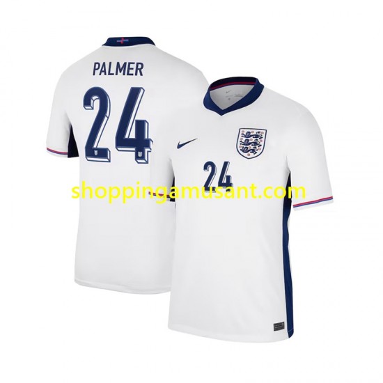 Maillot de Foot Angleterre Cole Palmer 24 Homme Domicile 2024 Manche Courte
