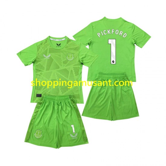 Maillot de Foot Everton Pickford 1 Gardien Enfant Domicile 2024-2025 Manche Courte