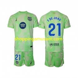 Maillot de Foot FC Barcelone F DE JONG 21 Enfant Neutre 2024-2025 Manche Courte