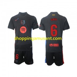 Maillot de Foot FC Barcelone Gavi 6 Enfant Extérieur 2024-2025 Manche Courte