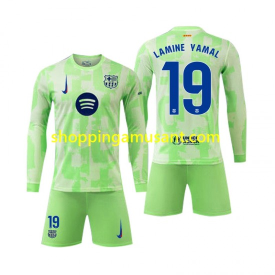 Maillot de Foot FC Barcelone Lamine Yamal 19 Enfant Neutre 2024-2025 Manche Longue