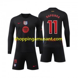 Maillot de Foot FC Barcelone Raphinha 11 Enfant Extérieur 2024-2025 Manche Longue