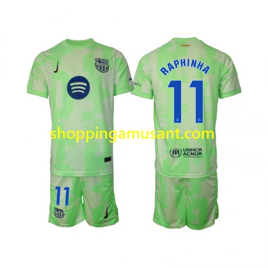 Maillot de Foot FC Barcelone Raphinha 11 Enfant Neutre 2024-2025 Manche Courte