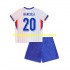 Maillot de Foot France Bradley Barcola 20 Enfant Extérieur 2024 Manche Courte