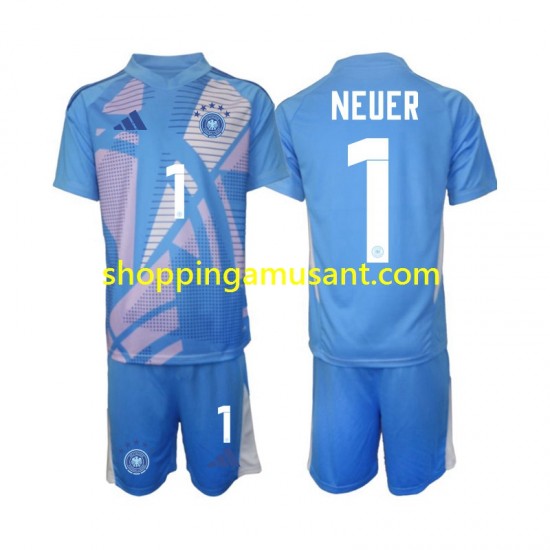 Maillot de Foot Allemagne Manuel Neuer 1 Gardien Enfant 4ème 2024-2025 Manche Courte