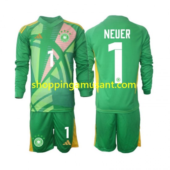 Maillot de Foot Allemagne Manuel Neuer 1 Gardien Enfant Neutre 2024-2025 Manche Longue