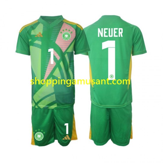 Maillot de Foot Allemagne Manuel Neuer 1 Gardien Enfant Neutre 2024-2025 Manche Courte