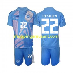 Maillot de Foot Allemagne Ter Stegen 22 Gardien Enfant 4ème 2024-2025 Manche Courte