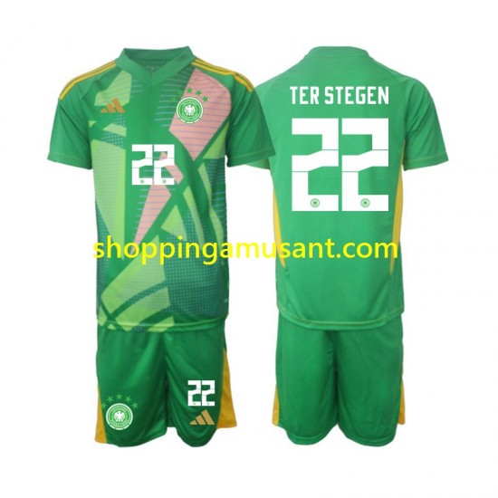 Maillot de Foot Allemagne Ter Stegen 22 Gardien Enfant Neutre 2024-2025 Manche Courte