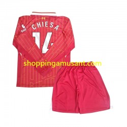 Maillot de Foot Liverpool Chiesa 14 Enfant Domicile 2024-2025 Manche Longue