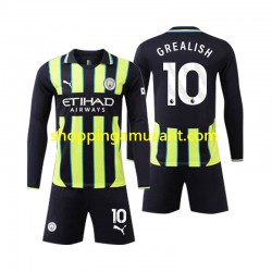 Maillot de Foot Manchester City Jack Grealish 10 Enfant Extérieur 2024-2025 Manche Longue