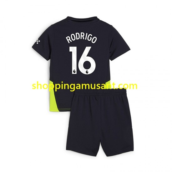 Maillot de Foot Manchester City RODRIGO 16 Enfant Extérieur 2024-2025 Manche Courte