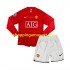 Maillot de Foot Manchester United Champion League 2007 Rétro Enfant Domicile Manche Longue