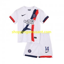 Maillot de Foot Paris Saint-Germain Desire Doue 14 Enfant Extérieur 2024-2025 Manche Courte