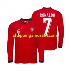 Maillot de Foot Portugal Ronaldo 7 Homme Domicile Euro 2024 Manche Longue
