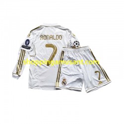 Maillot de Foot Real Madrid Cristiano Ronaldo 7 Enfant Domicile 2011 Manche Longue