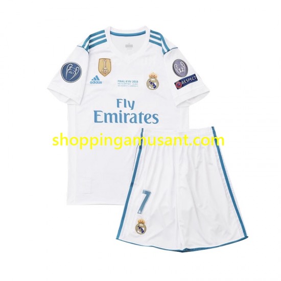 Maillot de Foot Real Madrid Cristiano Ronaldo 7 2017 Rétro Enfant Domicile Manche Courte