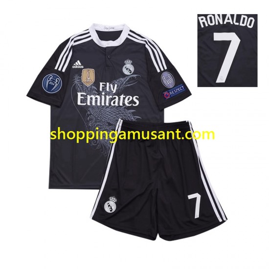 Maillot de Foot Real Madrid Cristiano Ronaldo 7 2014 Rétro Enfant Neutre Manche Courte
