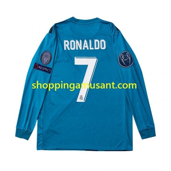 Maillot de Foot Real Madrid Cristiano Ronaldo 7 2017 Rétro Enfant Neutre Manche Longue